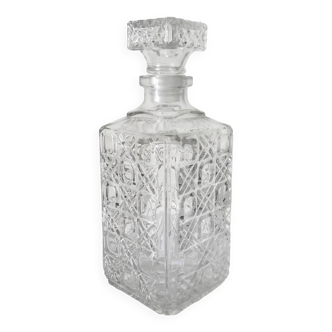 Carafe à whisky en verre taillée