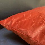 Duo coussins velours rouille 50x50/40x58 cm