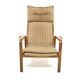 Scandinavian oak armchair, Yngve Ekström, Sweden, 1970