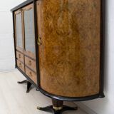 Paolo Buffa Mid-Century Modern Italian Mahogany and Walnut Bar Cabinet, 50