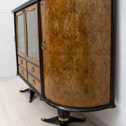 Paolo Buffa Mid-Century Modern Italian Mahogany and Walnut Bar Cabinet, 50