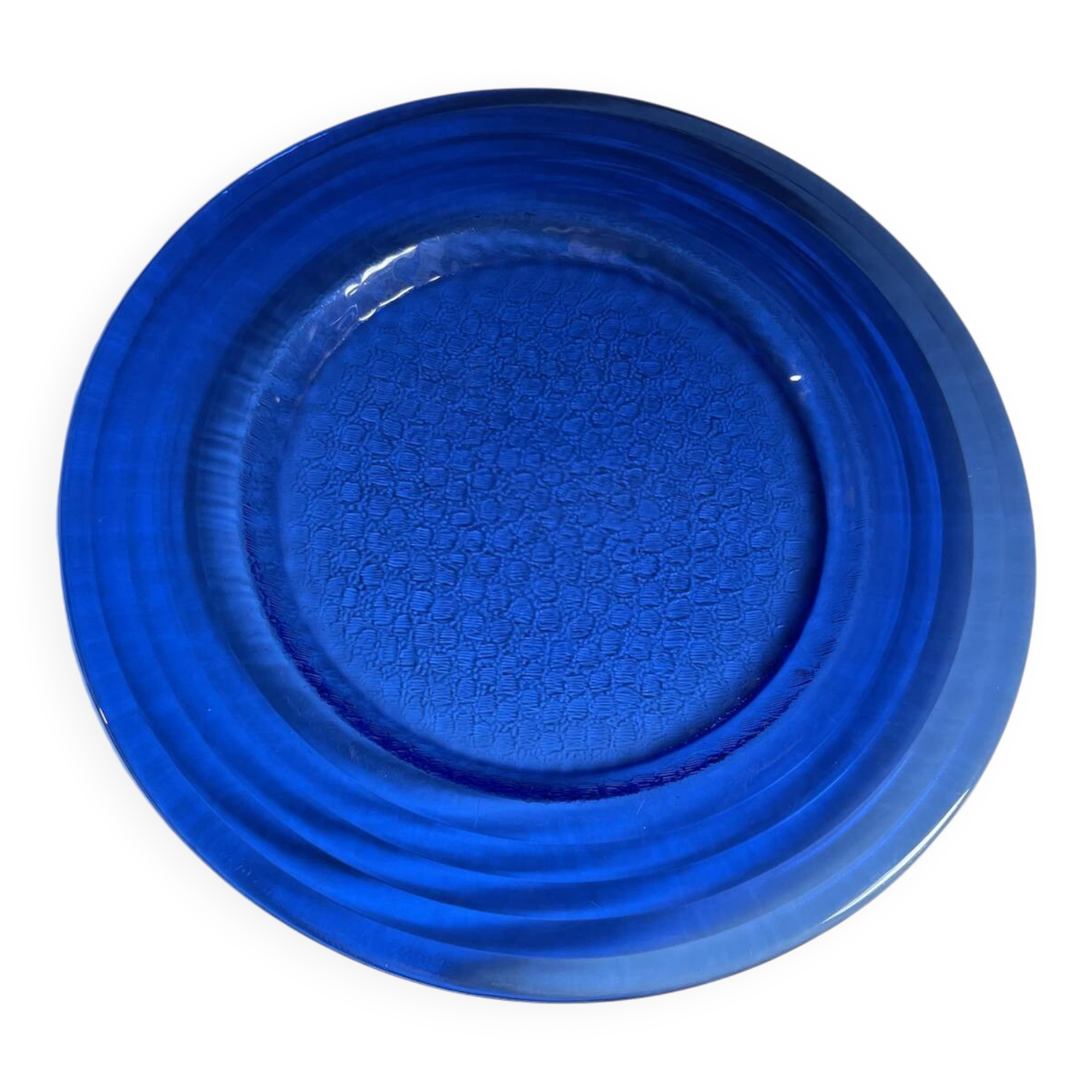 Blue Klein glass plate