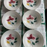 Lot de 6 assiettes creuses Sargueminnes Digoin