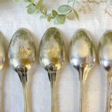 Set of 8 vintage silver plated soup spoons