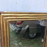 Mirror in between ancient gold leaf 31x97cm