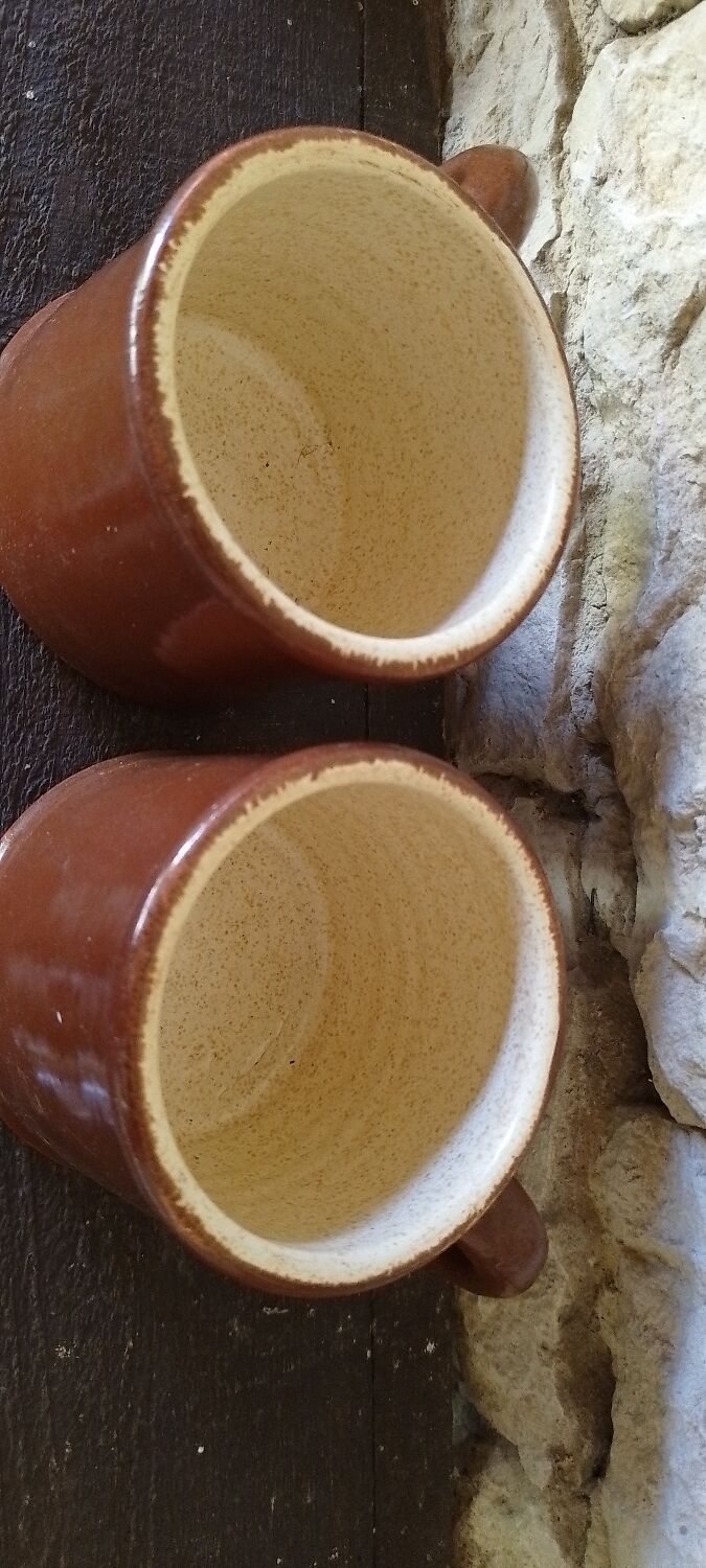 Vintage stoneware mugs