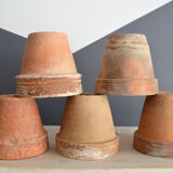 5 old terracotta pots 10 cm