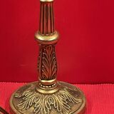 Pied de lampe laiton vintage cottage 23 cm haut de douille
