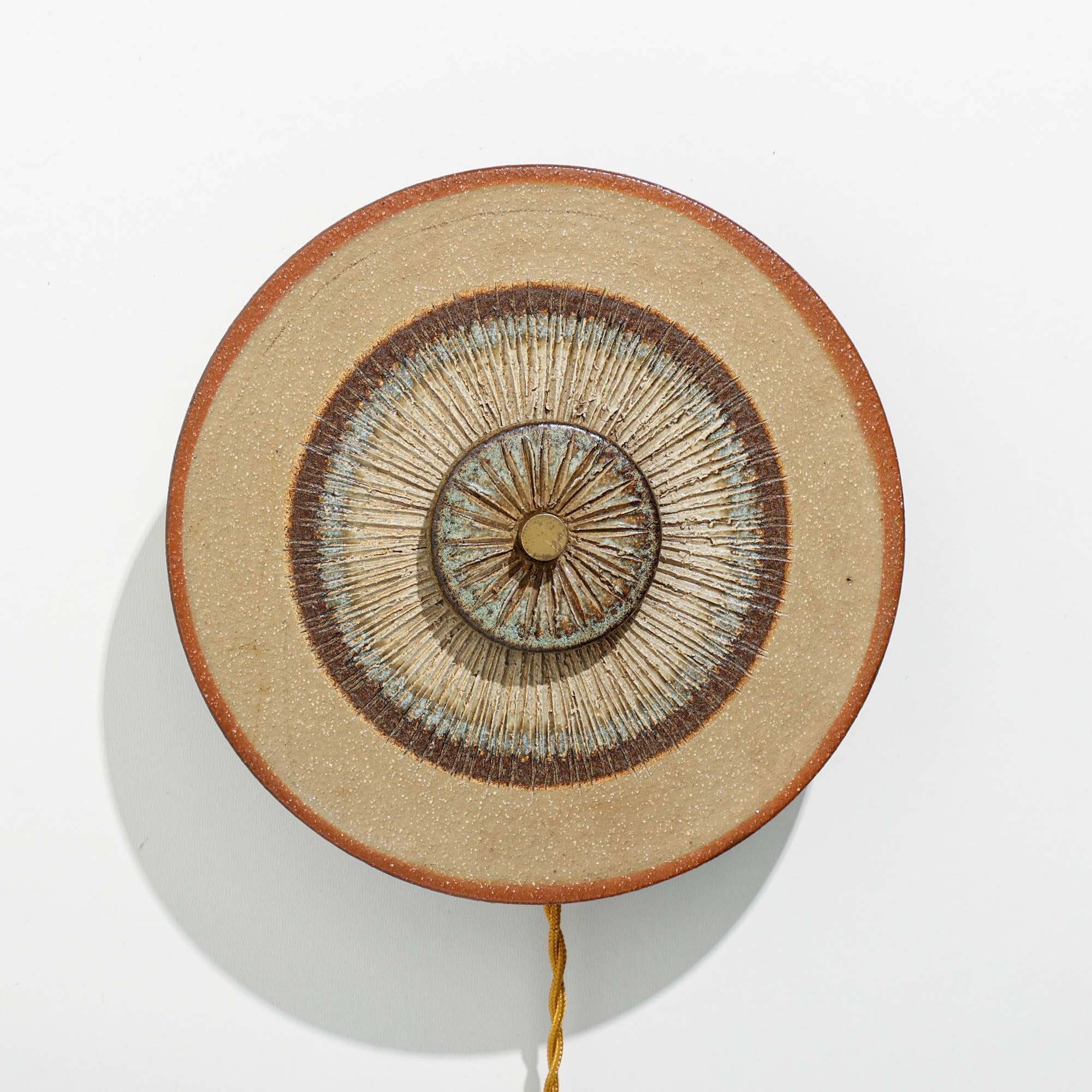 Ceramic wall lamp by Noomi Backhausen & Poul Brandborg for Søholm, Denmark