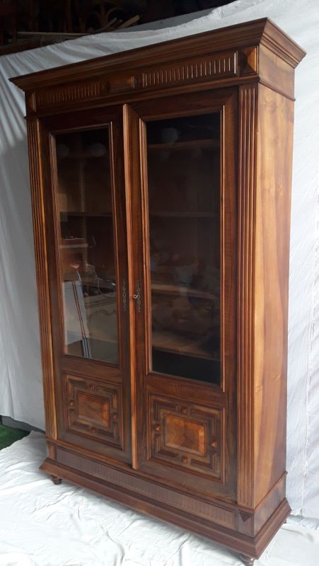 Bookcase showcase walnut end XIX