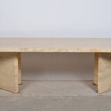 Travertine coffee table