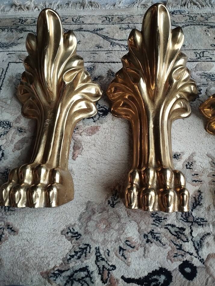 Set of 4 solid bronze furniture legs – new