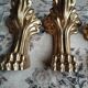 Set of 4 solid bronze furniture legs – new