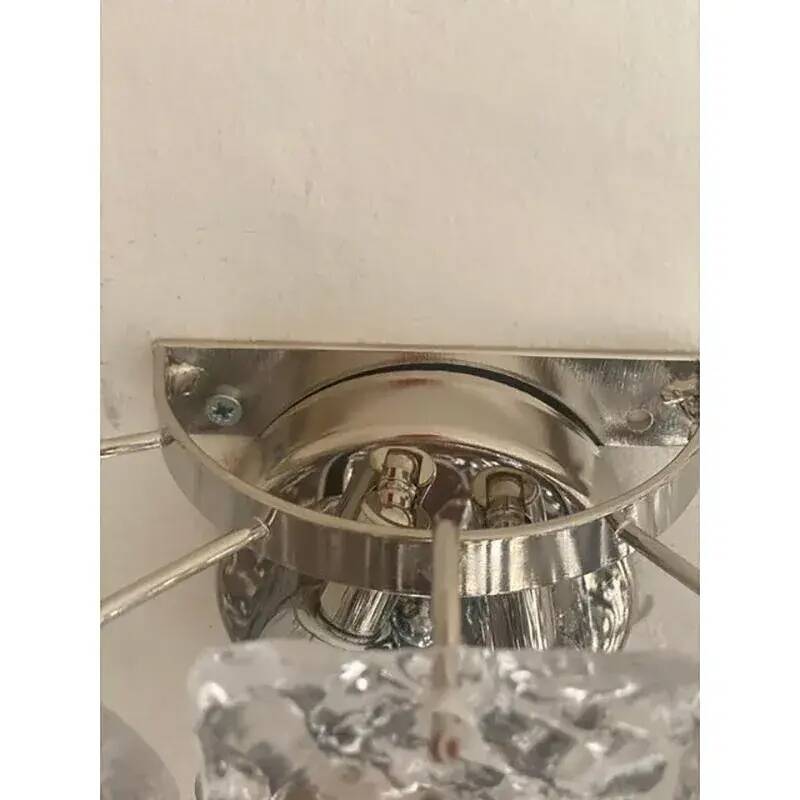 Hammered Strips listelli Murano Glass Wall Sconce by Simoeng