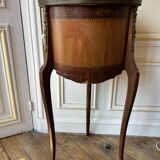 Charmante table tambour de style Transition – à restaurer