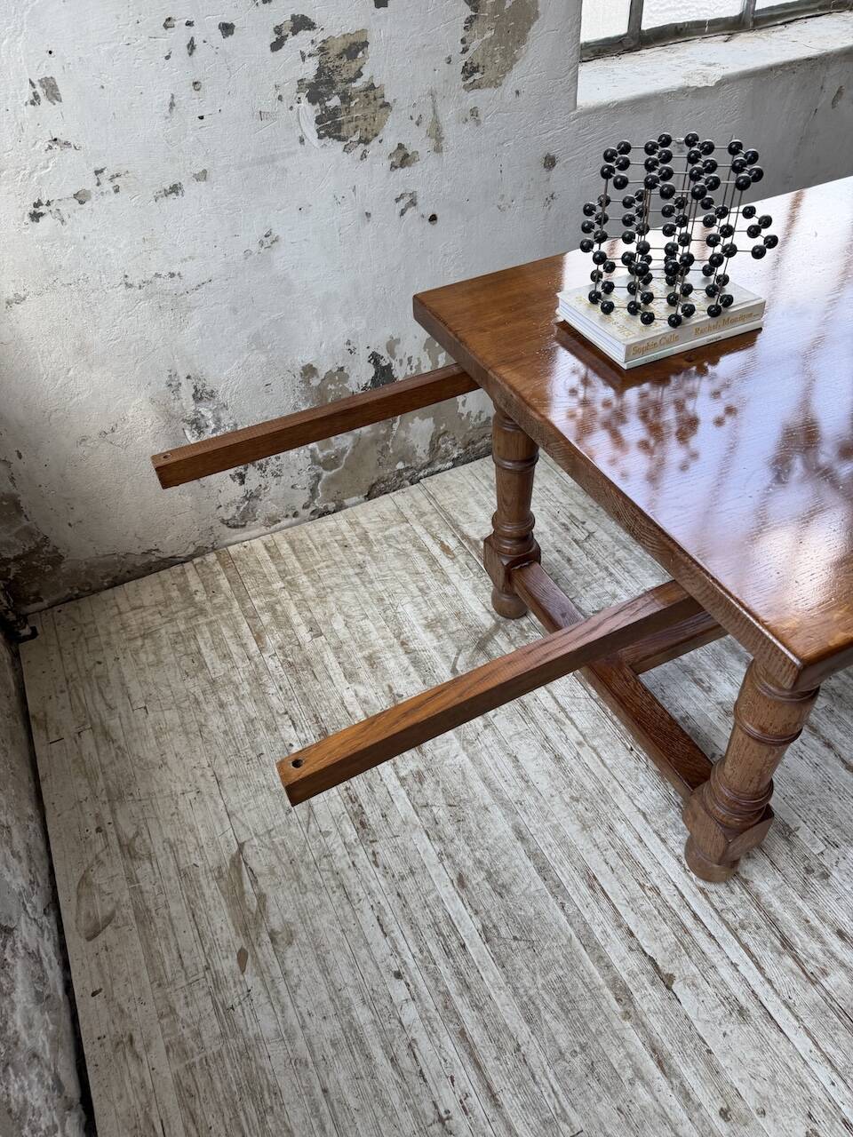 Table repas style drapière noyer 2m5/3m5 1900