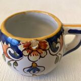 Mustard pot signed Henri Delcourt Hand painted Old Rouen early 20th century