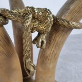 Vintage faux tusk center table or side table, 1970s