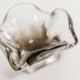 Cendrier murano carré 1960 transparent et marron