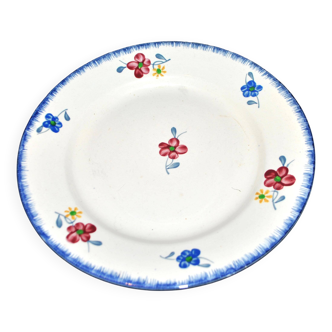 Assiette vintage en faïence de Sarreguemines modèle MARY-LOU peint main