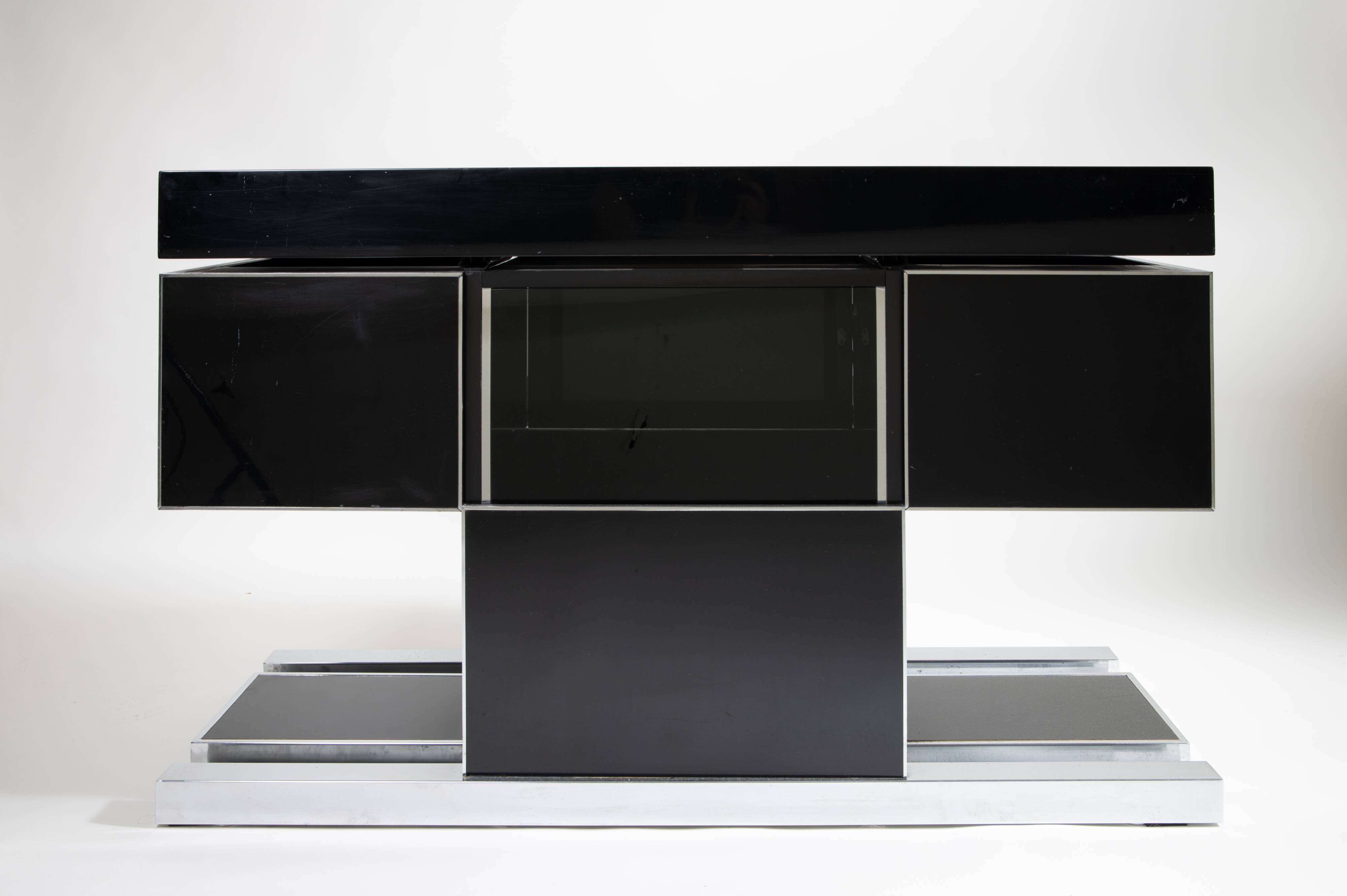 70's bar cabinet designed by Willy Rizzo for Mario Sabot