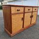 Vintage Rattan & Bamboo Enfilade Buffet