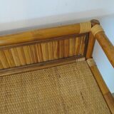 Vintage console/desk made of natural woven rattan, 1960s