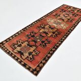 4x10 Vintage Faded Red Long Wide Turkish Runner Rug, 112x316