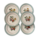 6 flat plates in half-porcelain Badonviller