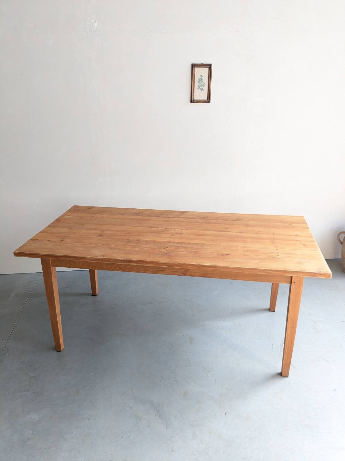 Cherry wood farmhouse table