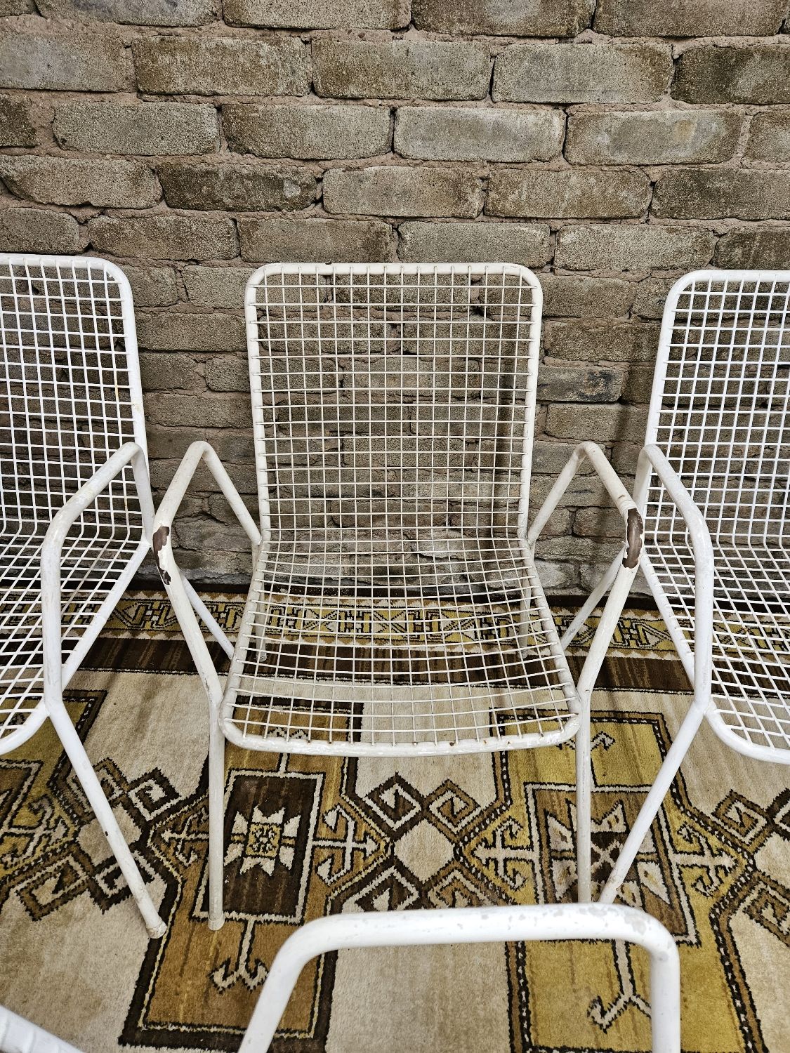 Set of 6 chairs and 1 rocking chair Rio by Emu 1960