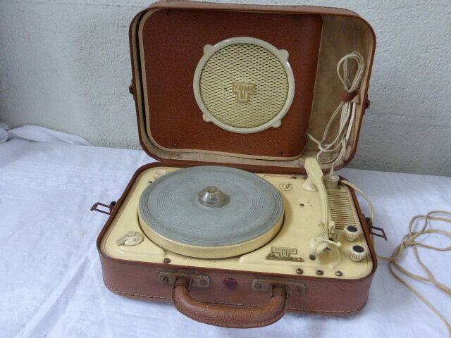 Portable record player Teppaz Presence vintage 1955