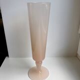 Powder pink opaline vase 60s