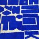 Handmade pure wool carpet in Majorelle blue, 150/250 cm.