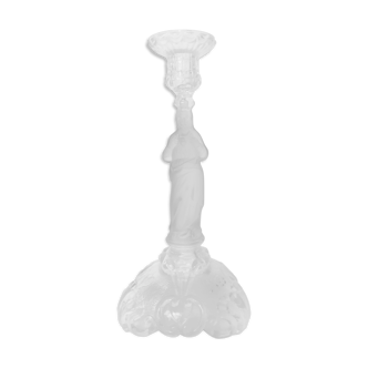 Crystal torch candlestick. Early 20th