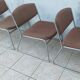 Set of 6 vintage low chrome metal chairs