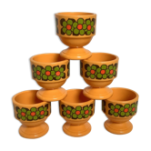 6 orange-yellow shells Emsa W Germany