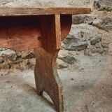Antique French Pine Wood Bench – 1920s
