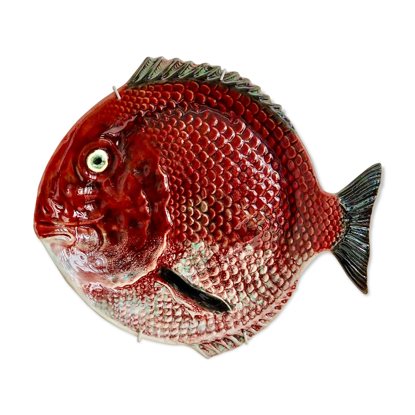Bordalo pinheiro large majolica fish plate