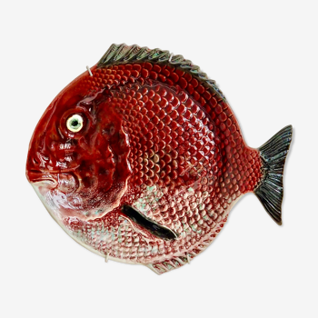 Bordalo pinheiro large majolica fish plate