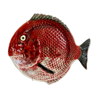 Bordalo pinheiro large majolica fish plate