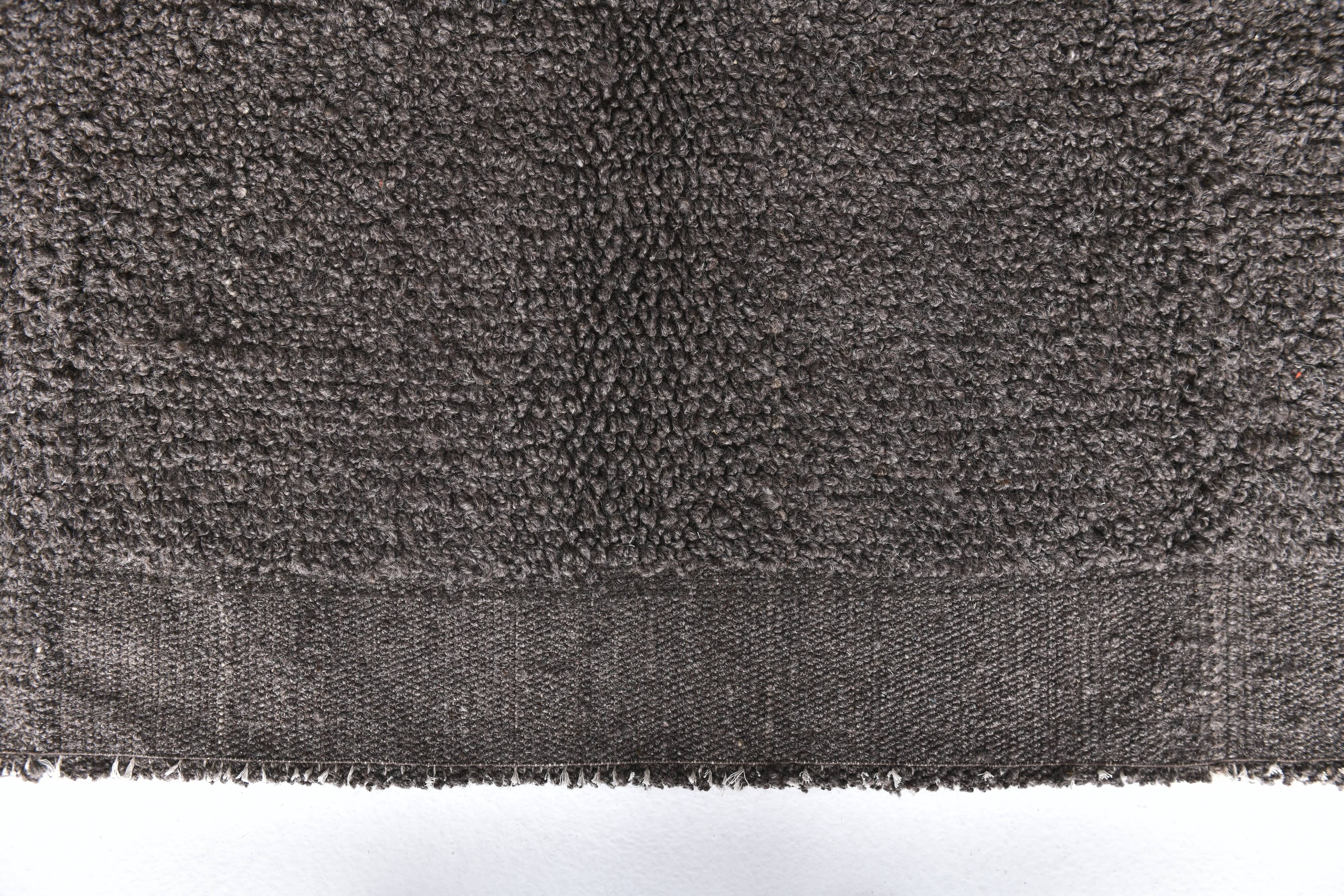 7x10 Brown & Gray Vintage Wool Rug 209x304Cm