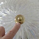 Vintage Murano Glass Sconce: Pearl Glass Wall Lamp / Handmade Flush Mount