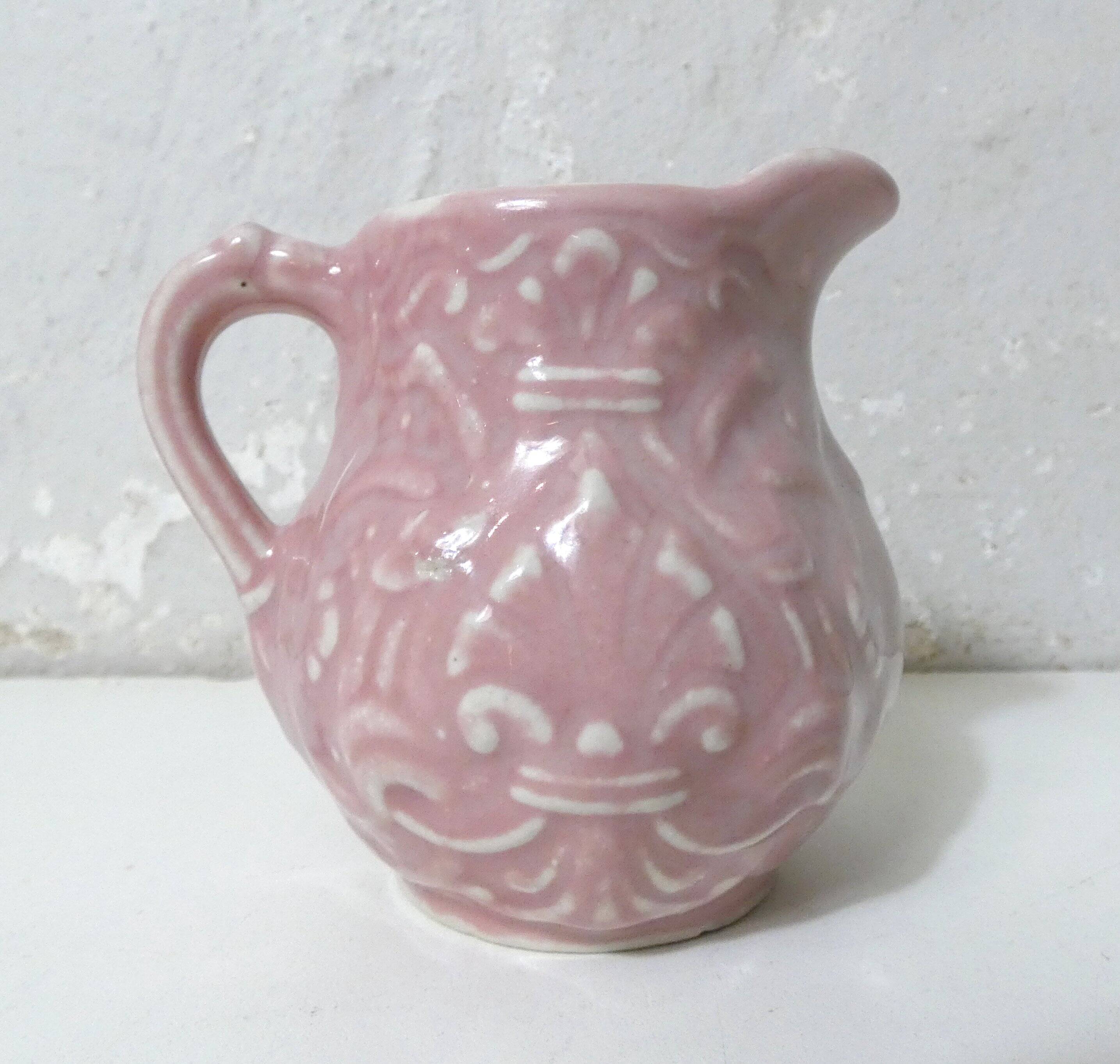 vintage Onnaing small pink jug cream milk pot