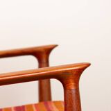 Pair of Danish armchairs in solid teak and fabric, Svend Aage Eriksen 1960.