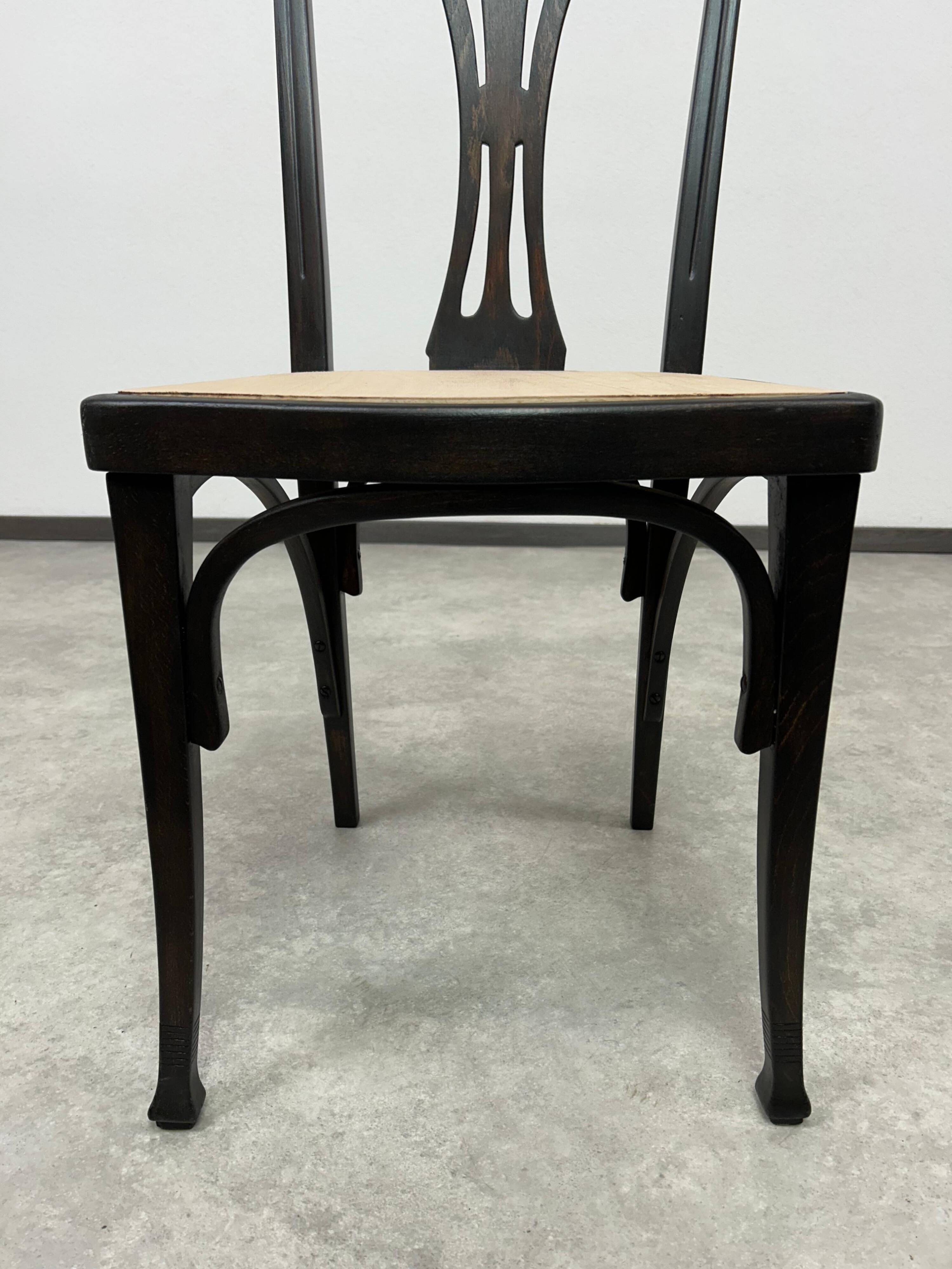 Set of 6 dining chairs no.319 by J&J Kohn