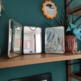 Triptych barber mirror