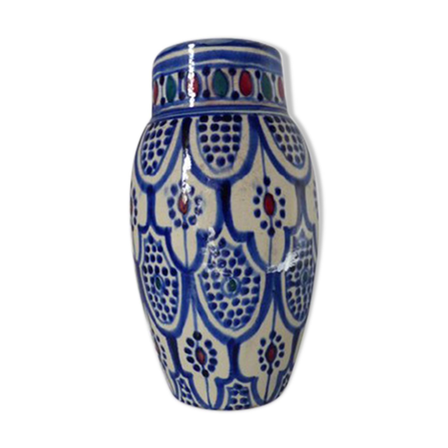 Safi polychrome ovoid vase