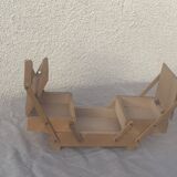 Sewing box in old varnished wood