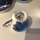 Set of 6 cups vintage Enoch Wedgwood Tunstall Ltd "Woodland" English porcelain